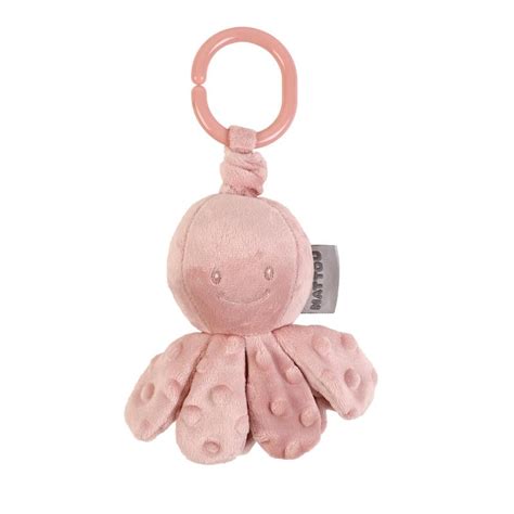 Lapidou Peluche Vibrante Pieuvre Vieux Rose De Nattou Peluches Aubert