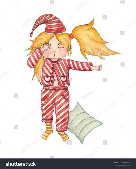 cozy cartoon hand drawn cute girl stock illustration