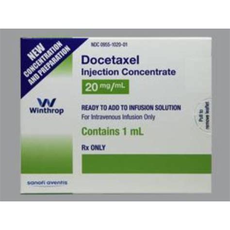 Antineoplastic Agent Docetaxel 20 Mg ML Intravenous Injection Single