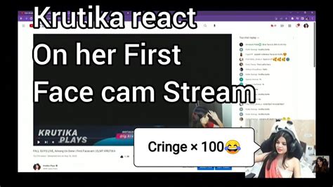 KrutikaPlays React On Her First Facecam Stream YouTube