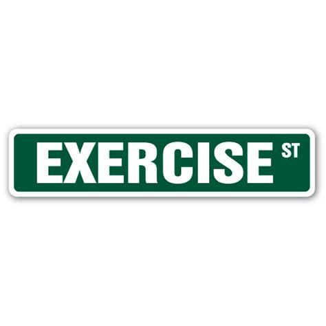 Exercise Street Sign Gym Workout Jogging Aerobic Dancing Indoor