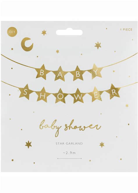 Guirlande Baby Shower Etoiles Dor Es Aux Feux De La F Te Paris