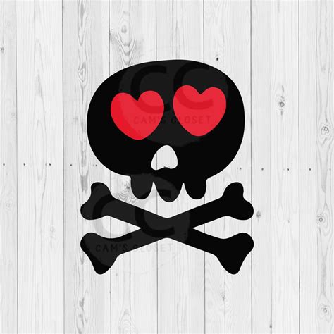 Valentines Skull Heart Png  Svg Etsy