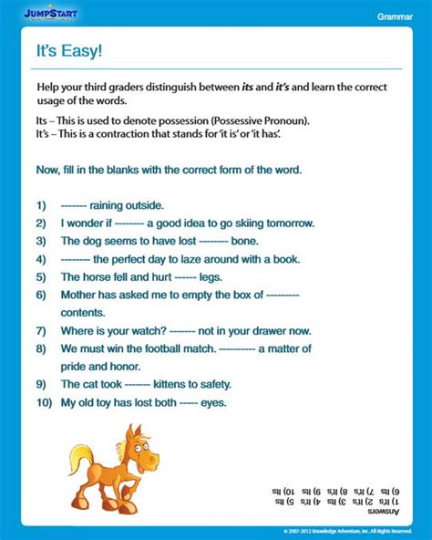 Grammar Worksheets 3rd Grade Pdf