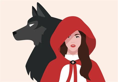 Dibujo De Caperucita Roja Y El Lobo