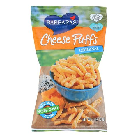 Barbaras Bakery Cheese Puffs Original Case Of 24 1 Oz Cheese