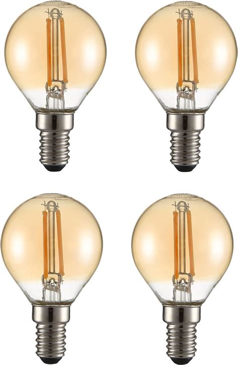 TEKLED P45 Filament Vintage LED Bulbs E14 Small Edison Screw