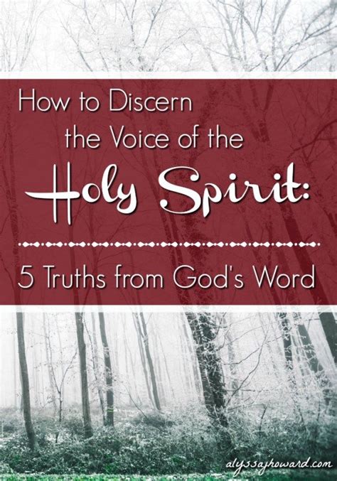 How To Discern The Voice Of The Holy Spirit 5 Truths From God S Word