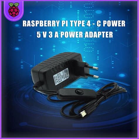 Raspberry Pi 4 Type C Power Supply 5v 3a Power Adapter With Onoff Switch Eu Us Au Uk Charger