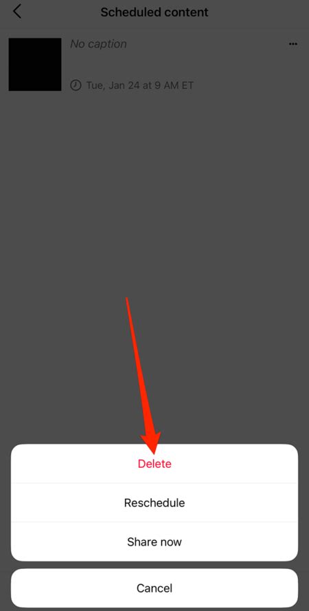 Instagram How To Delete A Scheduled Post