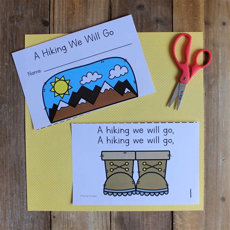 Hiking Emergent Reader The Tip Top Printables Shop