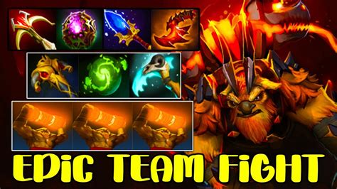 EPIC TEAM FIGHT Earth Shaker INSANE ULTIMATE BRUTAL DAMAGE DOTA