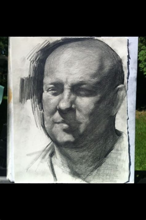 Evan Kitson Graphite Portrait Of Father Portrait Drawing Portrait