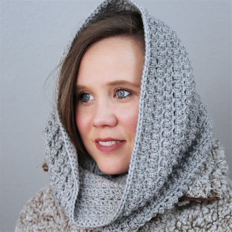 Crochet Hooded Cowl Pattern - Little Textures Hooded Cowl