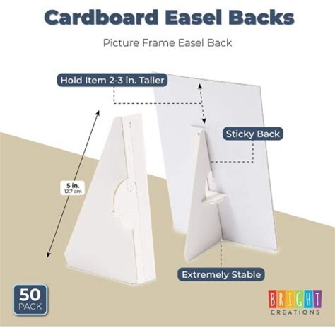 Cardboard Easel Backs Picture Frame Easel Back 5 In 50 Pack Pack