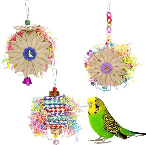 Heyu Lotus Pack Bird Shredding Toys Budgie Toys Parrot Chewing