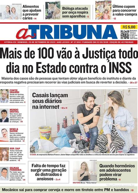 Capa A Tribuna Segunda 26 De Fevereiro De 2018