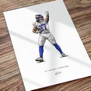 Puka Nacua Poster Los Angeles Rams Football Illustrated Art Print - Etsy