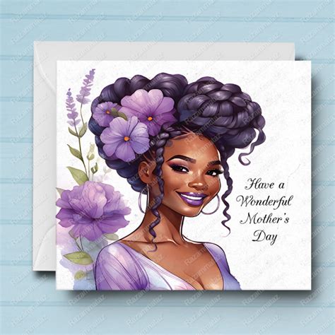 Black Mothers Day Card R