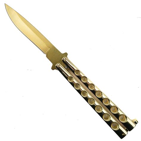 Elemental Gold Butterfly Knife Gold Blade