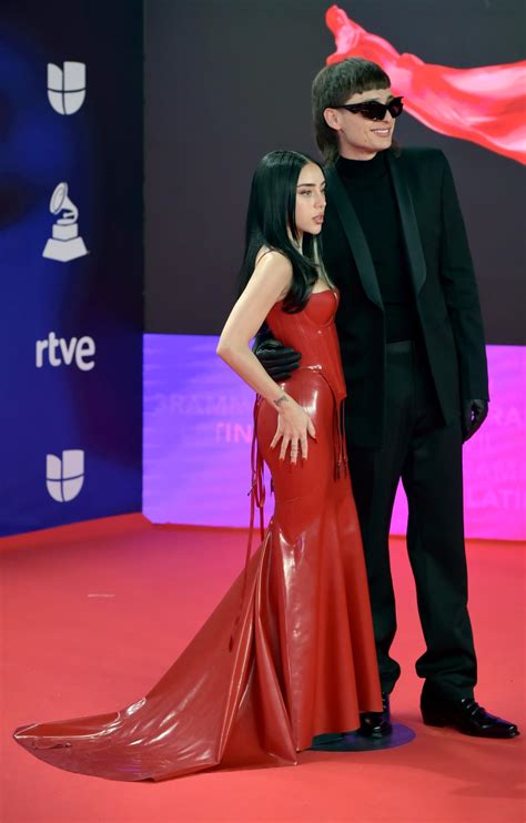 Peso Pluma Nicki Nicole Make Red Carpet Debut At Latin Grammys