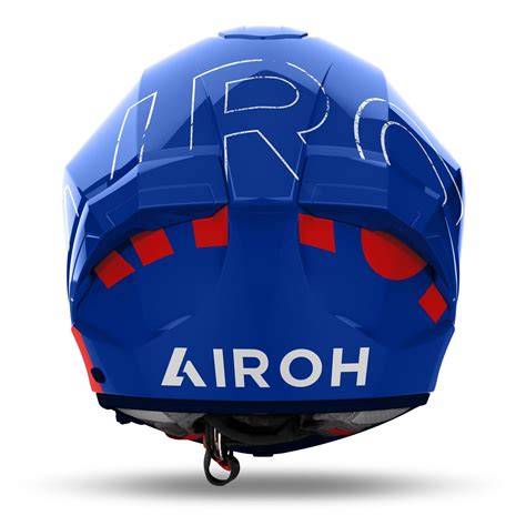 Airoh Matryx Scope Azul Vermelho Capacete Integral Lombas E Curvas