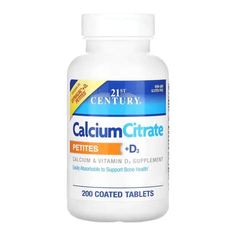 Calcio Citrato De Calcio Vitamina D3 200 Tabletas Recubiertas