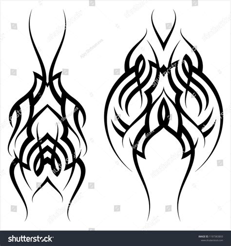 Tribal Tattoo Design Creative Vector Art 库存矢量图（免版税）1197383893