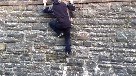 Wall Climbing Castle Wall In Aberystwyth Youtube