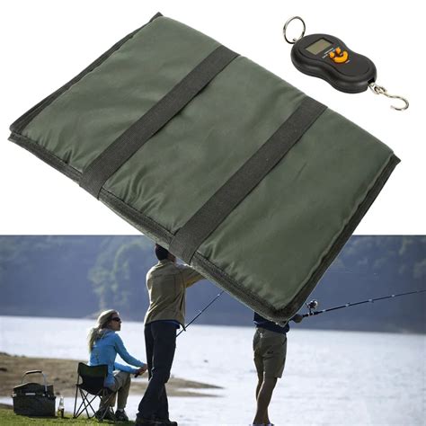 Foldable Fishing Unhooking Mat Carp Landing Mat Digtal Weihgt Scales