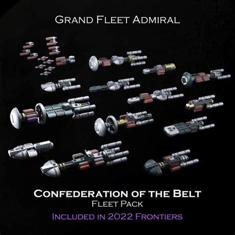 D Printable Sci Fi Ships Fleet Pack Frontiers Confederation Of The