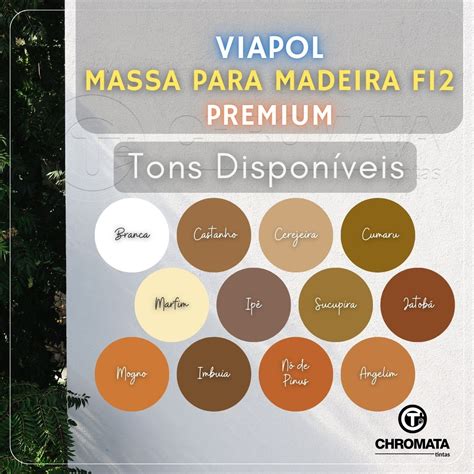 Massa F Premium Para Madeira Viapol G Escolha A Cor Chromata