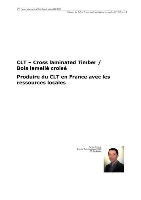 PDF CLT Cross laminated Timber Bois lamellé croisé PDF file5ème