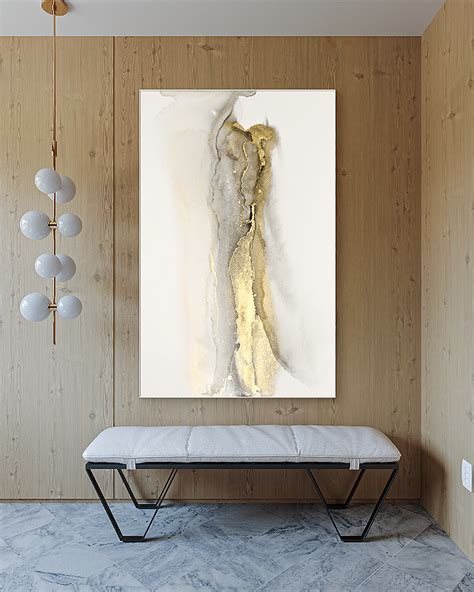 Quadro Decorativo Abstrato Fendi E Dourado Casa E Cora O Quadros