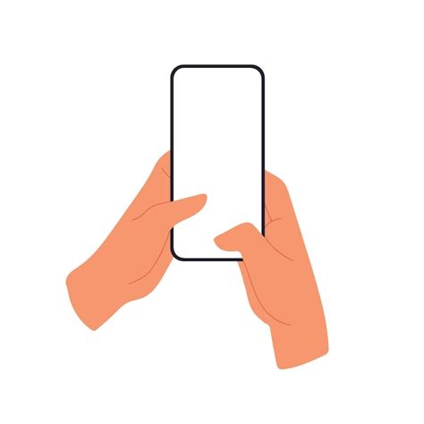 Premium Vector Hands Texting On Mobile Phone Screen Mockup Two Thumbs