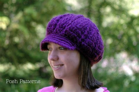 Slouchy Newsboy Hat Crochet Pattern | Fashion Hat