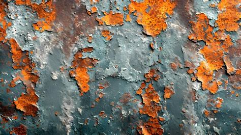 Premium Photo A Rusted Metal Surface With Blue Paint