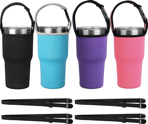 4 Packs 30oz Tumbler Carrier Holder Pouch With Shoulder