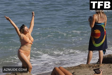 Emily Atack Sexy Seen Flaunting Her Hot Bikini Body At The Beach In