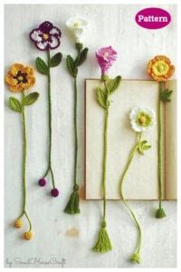 Flower Bookmark Crochet Patterns Page Of