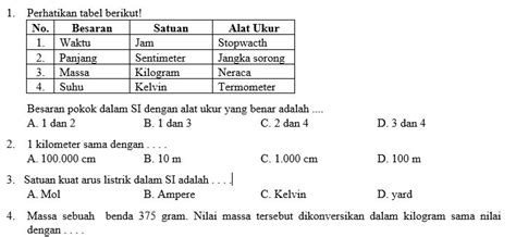 Kumpulan Soal Ipa Smp Kelas 7 Semester 1