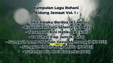 Lagu Rohani Kidung Jemaat Volume 1 Youtube