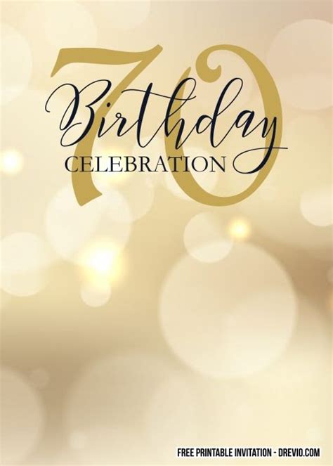 Free Printable 70th Birthday Invitation Templates 70th Birthday