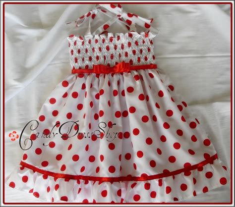 Shirley Temple Inspired Dress White With Red Polka Dot Dress