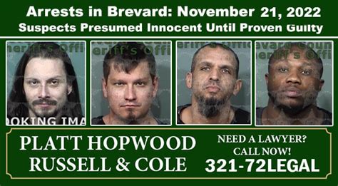 Arrests In Brevard County November 21 2022 Suspects Presumed Innocent Until Proven Guilty