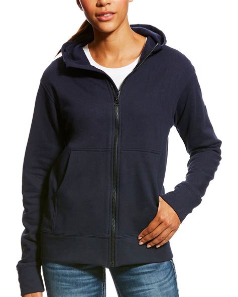 Ariat Women's Navy FR Full Zip Hoodie | Boot Barn