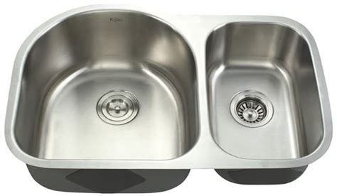 Kraus KBU21KPF2110SD20 30 Inch Undermount Double Bowl Stainless Steel