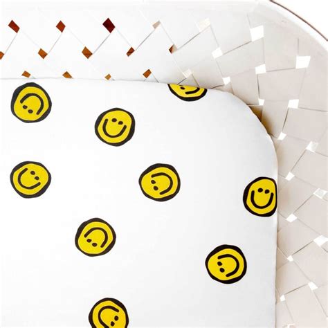 Organic Crib Sheet Happy Face Organic Crib Sheets Fitted Crib Sheet Crib Sheets Girl