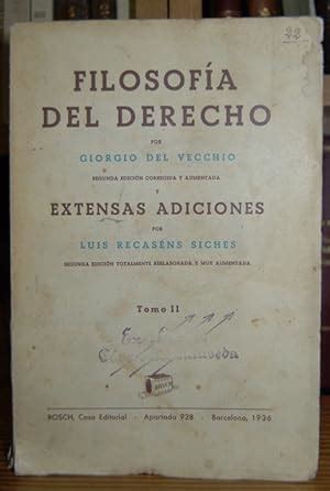 Filosofia Derecho Segunda Edicion Corregida Iberlibro