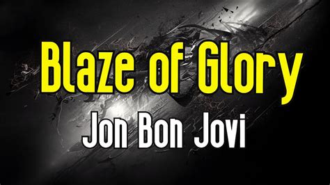 Blaze Of Glory Karaoke Jon Bon Jovi Youtube